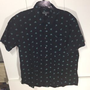 Printed button down shirt